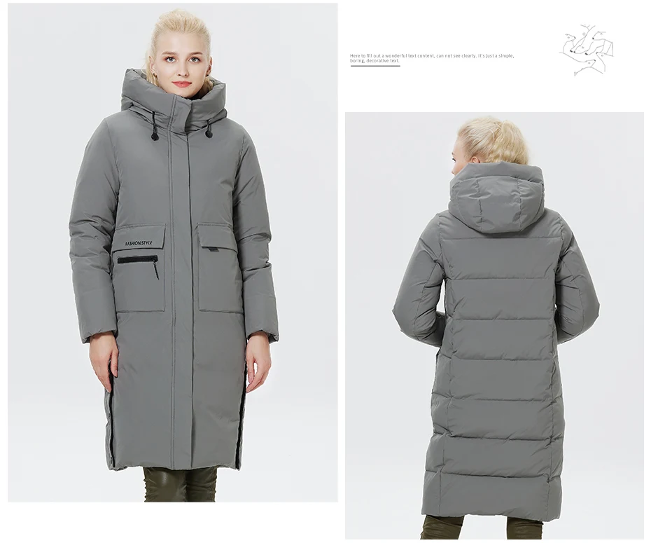 Icebear Long Coats For Women | Big Pockets & Thickened Warm Parka: size ...