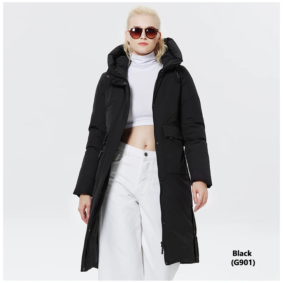 Icebear Long Coats For Women | Big Pockets & Thickened Warm Parka: size ...