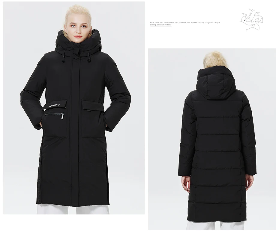Icebear Long Coats For Women | Big Pockets & Thickened Warm Parka: size ...