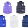 White Canada Goose down vest for winter.