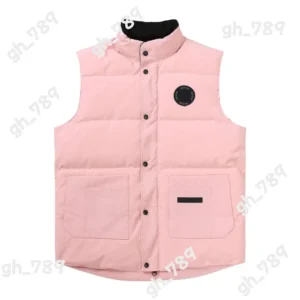 White Canada Goose down vest for winter.