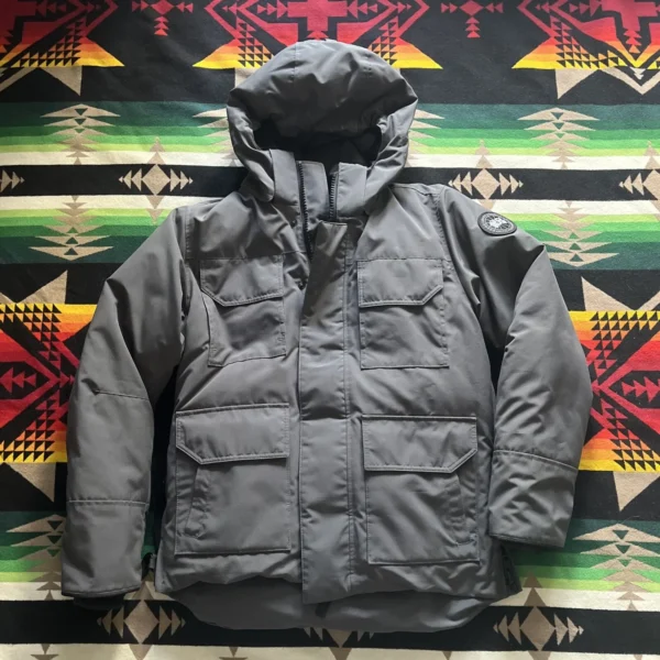 Canada Goose Maitland down jacket for warmth.