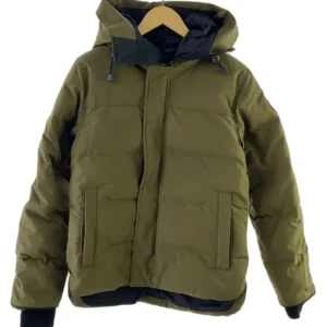 Canada Goose down jacket with reflective trim.