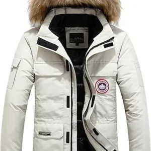 Kids' Canada Goose waterproof down jacket.