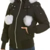 Moose Knuckles red women's winter down jacket.