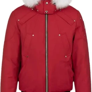 Black Moose Knuckles winter down jacket.