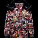 Moncler graffiti down jacket, warm winter style.