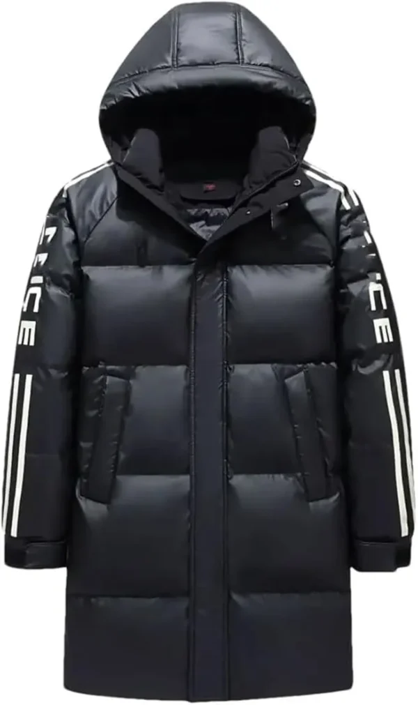 Moncler winter down jacket with letter embroidery.