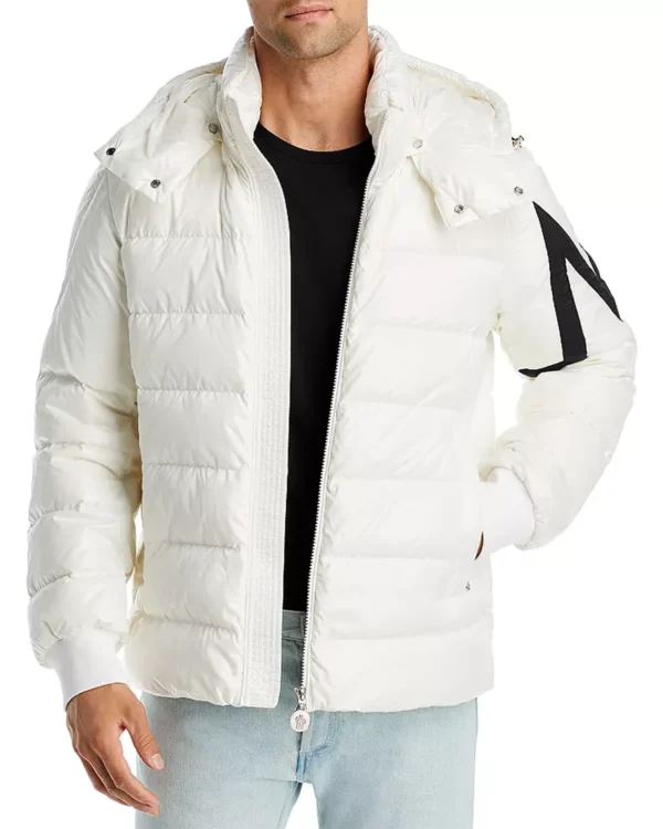 Moncler winter down jacket with M logo.