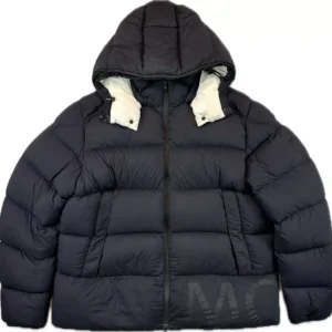 Moncler winter down jacket with logo.