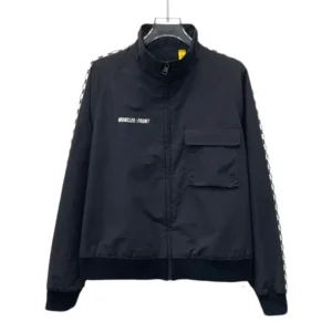 Moncler winter down jacket with logo.