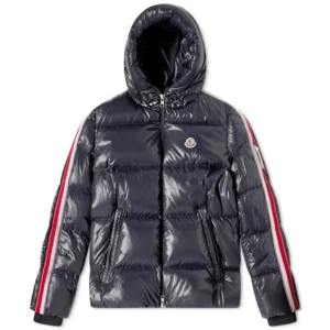 Moncler winter jacket with arm webbing.