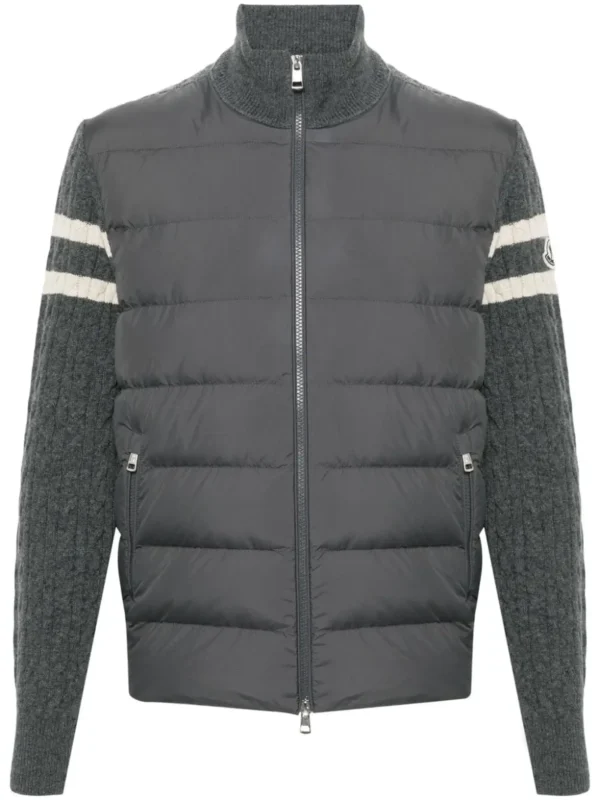 Moncler winter down jacket, warmth and style.