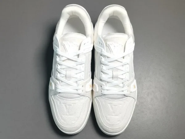 Louis Vuitton LV Trainer beige monogram denim sneakers