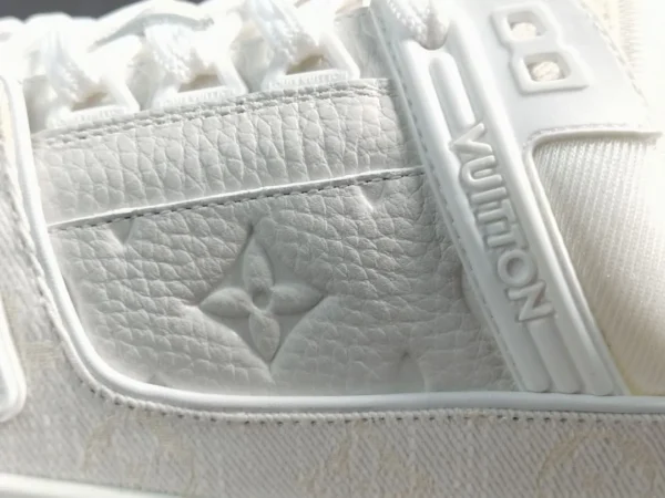 Louis Vuitton LV Trainer beige monogram denim sneakers