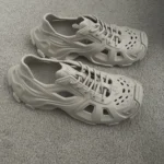 Balenciaga HD Lace Up Grey Sandals