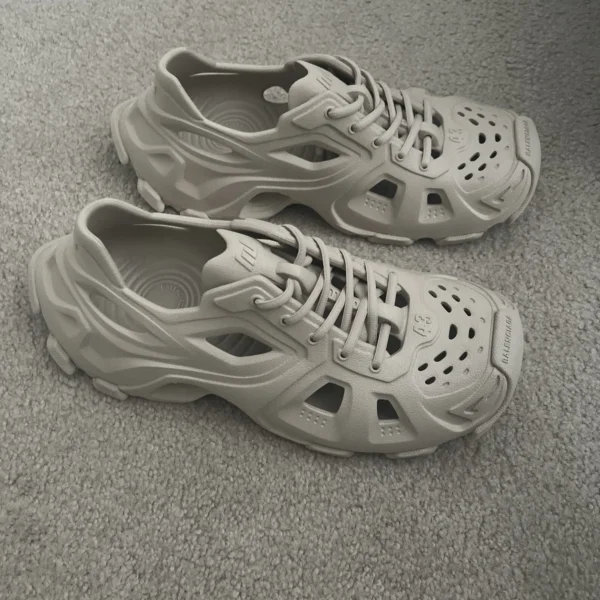 Balenciaga HD Lace Up Grey Sandals