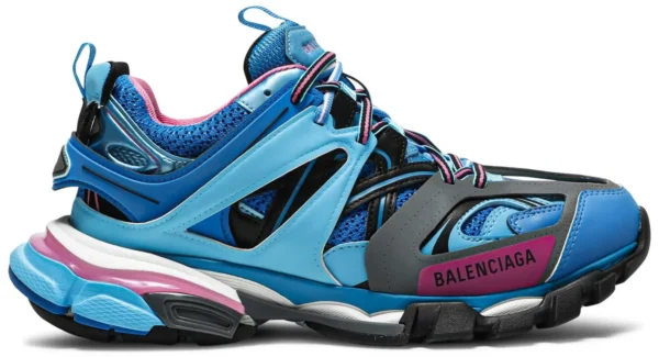 Balenciaga Track LED Silver Blue Rose Red sandals