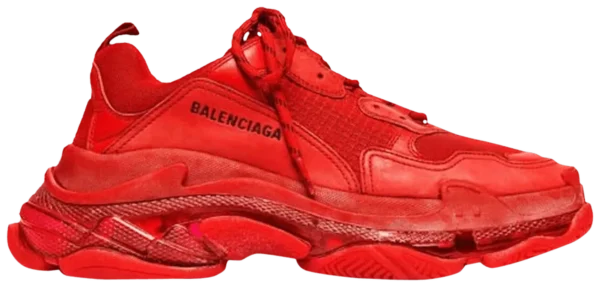 Balenciaga Triple S Red designer sneakers