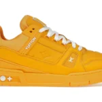Louis Vuitton yellow embossed monogram LV Trainer sneakers